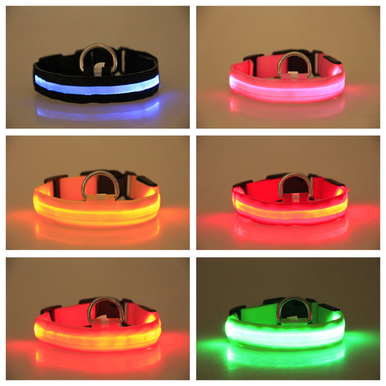 LED Luminous Pet Dog Collar Night Pawtivo