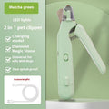 2 In 1 Pet Nail Clippers With Led Light Dog Cat Special Blood Line Scissors Multifunction Animals Paw Nail Trimmer Pet Supplies Pawtivo