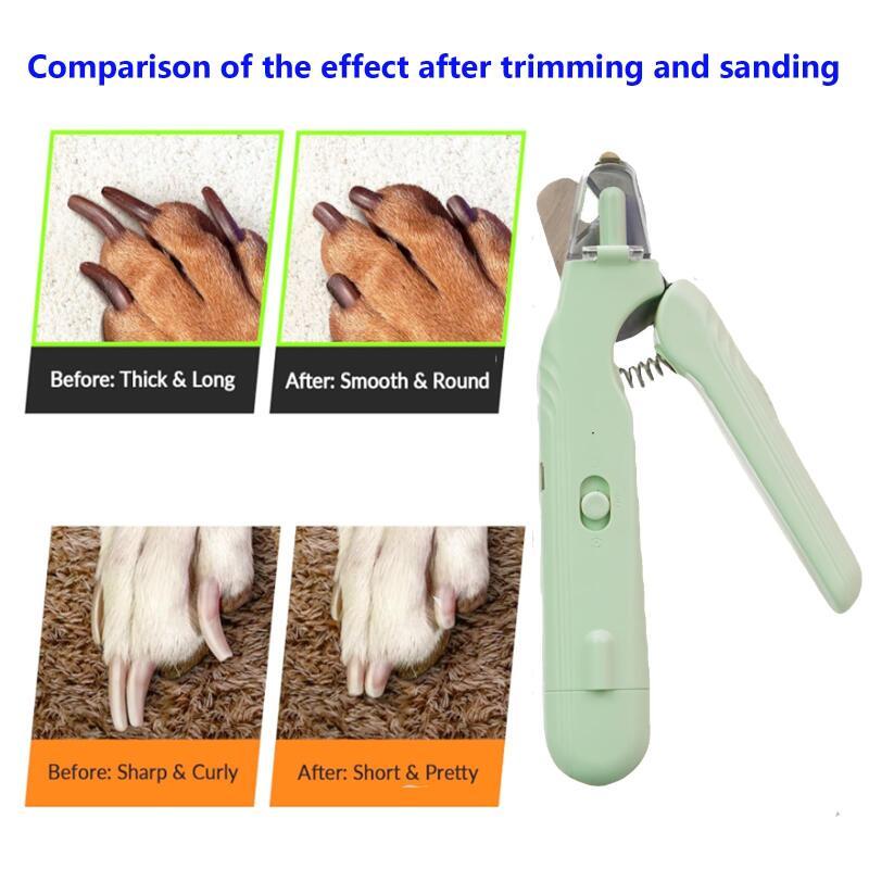 2 In 1 Pet Nail Clippers With Led Light Dog Cat Special Blood Line Scissors Multifunction Animals Paw Nail Trimmer Pet Supplies Pawtivo
