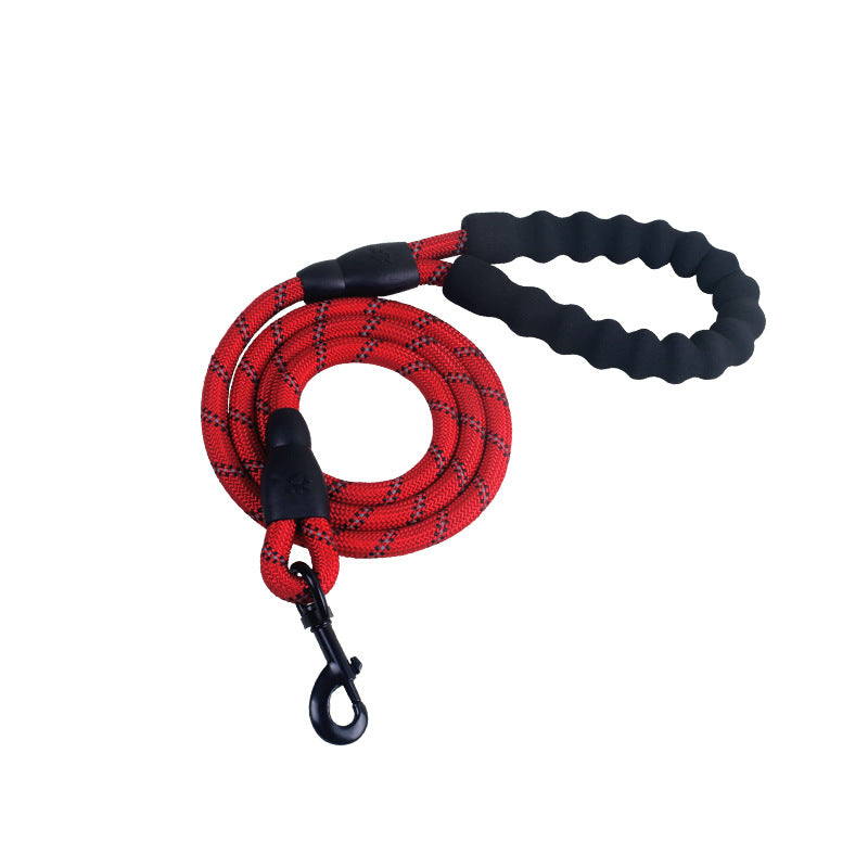 Dog leash with soft foam handle grip