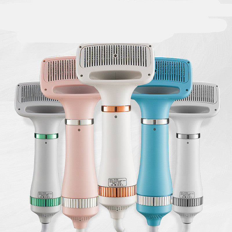 Pet hair dryer brush for dogs and cats