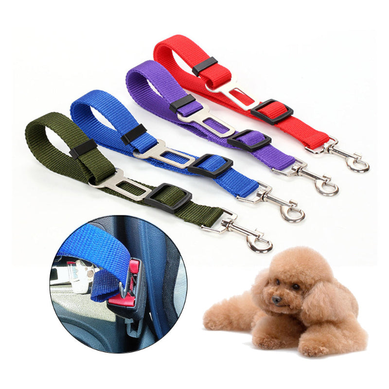 Durable nylon pet safety leash for vehicles