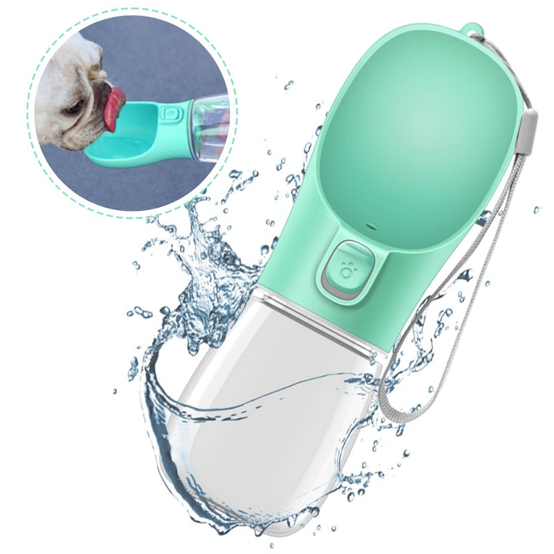 Portable pet water bottle for dogs and cats